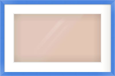 Light Blue Paint Flat Frame for 480 × 270mm artwork, with Smooth White Single Mount