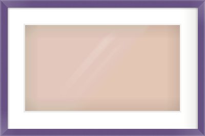Purple Paint Flat Frame for 480 × 270mm artwork, with Smooth White Single Mount