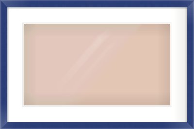 Blue Paint Flat Frame for 480 × 270mm artwork, with Smooth White Single Mount