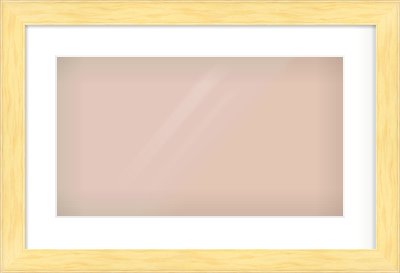 Natural Wood Stepped Flat Frame for 480 × 270mm artwork, with Smooth White Single Mount