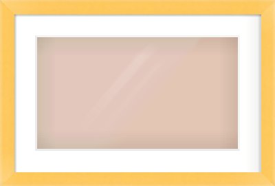 Yellow Paint Flat Frame for 480 × 270mm artwork, with Smooth White Single Mount