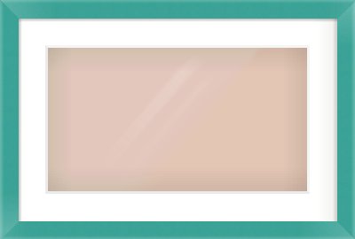 Green Paint Flat Frame for 480 × 270mm artwork, with Smooth White Single Mount