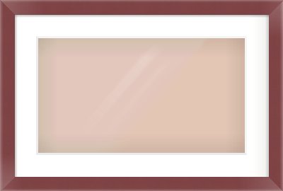 Maroon Paint Flat Frame for 480 × 270mm artwork, with Smooth White Single Mount