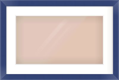 Blue Paint Flat Frame for 480 × 270mm artwork, with Smooth White Single Mount