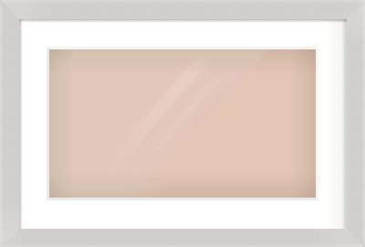 Matte Silver Flat Frame for 480 × 270mm artwork, with Smooth White Single Mount