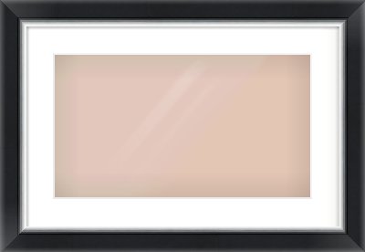 Black/Silver Reverse Frame for 480 × 270mm artwork, with Smooth White Single Mount