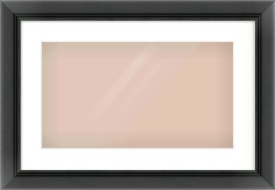 Black Reverse Frame for 480 × 270mm artwork, with Smooth White Single Mount