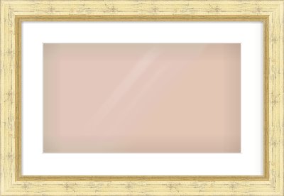 Gold Reverse Frame for 480 × 270mm artwork, with Smooth White Single Mount