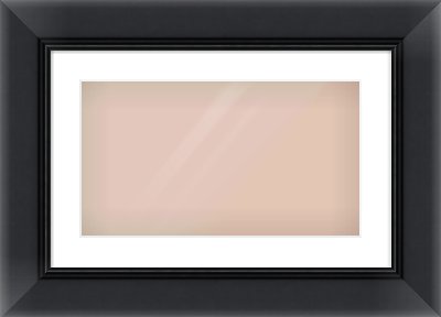 Black Reverse Frame for 480 × 270mm artwork, with Smooth White Single Mount