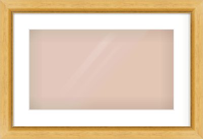 Natural Wood Reverse Frame for 480 × 270mm artwork, with Smooth White Single Mount
