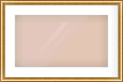 Gold Dome Frame for 480 × 270mm artwork, with Smooth White Single Mount