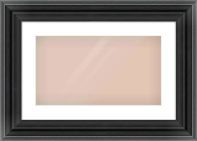 Black Spoon Frame for 480 × 270mm artwork, with Smooth White Single Mount