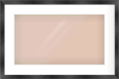 Black Flat Frame for 480 × 270mm artwork, with Smooth White Single Mount