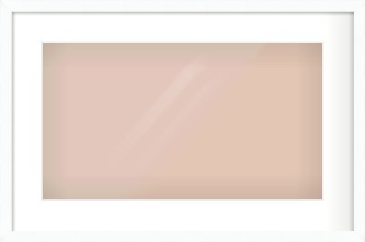 White Flat Frame for 48 × 27cm artwork, with Smooth White Single Mount