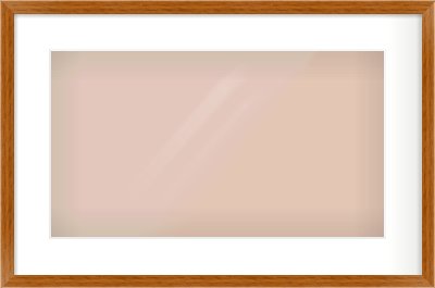 Natural Wood Flat Frame for 480 × 270mm artwork, with Smooth White Single Mount