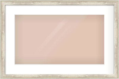 Champagne Silver with Black Sides Cushion Frame for 480 × 270mm artwork, with Smooth White Single Mount