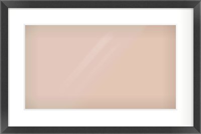Black Flat Frame for 480 × 270mm artwork, with Smooth White Single Mount