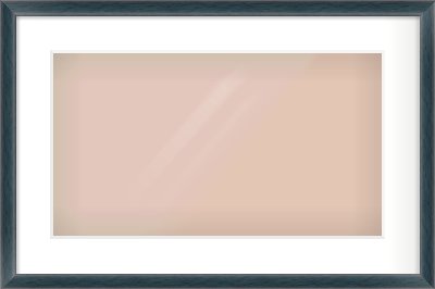 Aqua Blue Stain Cushion Frame for 480 × 270mm artwork, with Smooth White Single Mount