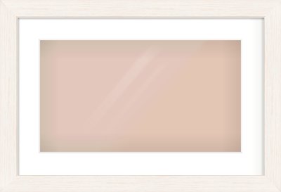 Ivory Driftwood Flat Frame for 480 × 270mm artwork, with Smooth White Single Mount