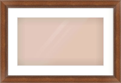 Brown Flat Frame for 480 × 270mm artwork, with Smooth White Single Mount