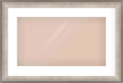 Champagne Silver Scoop Frame for 480 × 270mm artwork, with Smooth White Single Mount