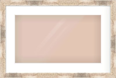 Silver Flat Frame for 480 × 270mm artwork, with Smooth White Single Mount