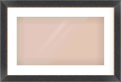 Black Flat Frame for 480 × 270mm artwork, with Smooth White Single Mount