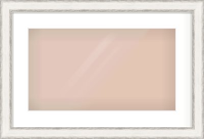 Black/Silver Flat Frame for 480 × 270mm artwork, with Smooth White Single Mount