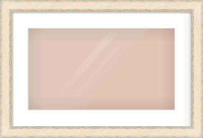 GOLD Flat Frame for 480 × 270mm artwork, with Smooth White Single Mount