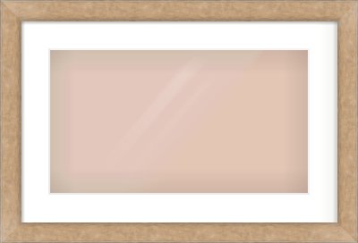 Bronze Flat Frame for 480 × 270mm artwork, with Smooth White Single Mount