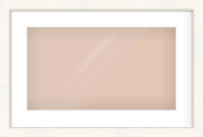 Cream Flat Frame for 48 × 27cm artwork, with Smooth White Single Mount