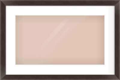Brown Bevel Frame for 480 × 270mm artwork, with Smooth White Single Mount