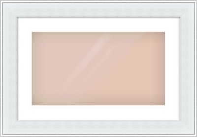 Brushed Silver Cushion Frame for 480 × 270mm artwork, with Smooth White Single Mount