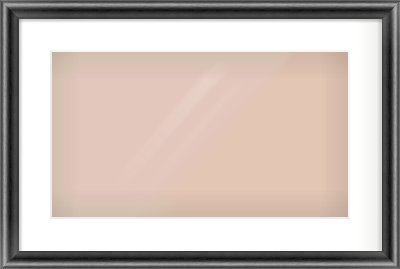 Black Cushion Frame for 480 × 270mm artwork, with Smooth White Single Mount