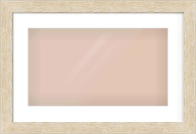 Premium Flat Frame for 480 × 270mm artwork, with Smooth White Single Mount