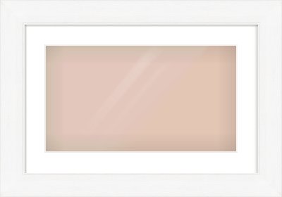 Natural Grain / White Stain Stepped Frame for 48 × 27cm artwork, with Smooth White Single Mount