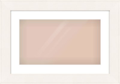 Ivory Flat Frame for 480 × 270mm artwork, with Smooth White Single Mount