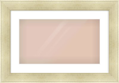 Silver Flat Frame for 480 × 270mm artwork, with Smooth White Single Mount