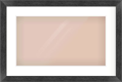 Black Flat Frame for 480 × 270mm artwork, with Smooth White Single Mount