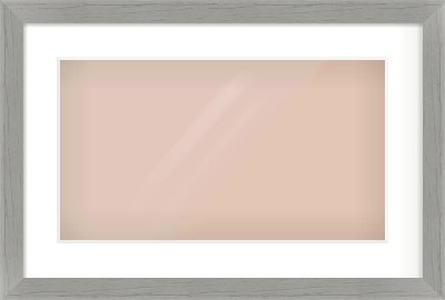 Pale Grey Flat Frame for 48 × 27cm artwork, with Smooth White Single Mount