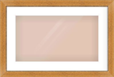 Rustic Medium Oak Reverse Frame for 480 × 270mm artwork, with Smooth White Single Mount