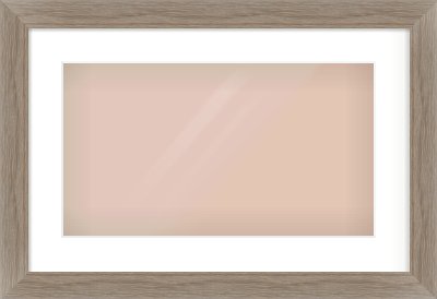 Grey Wood Flat Frame for 48 × 27cm artwork, with Smooth White Single Mount