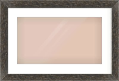 Black Flat Frame for 480 × 270mm artwork, with Smooth White Single Mount