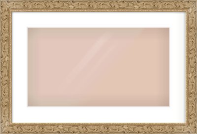 Light Brown Decorative Frame for 480 × 270mm artwork, with Smooth White Single Mount