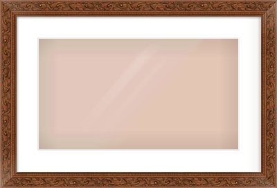 Maroon Decorative Frame for 480 × 270mm artwork, with Smooth White Single Mount