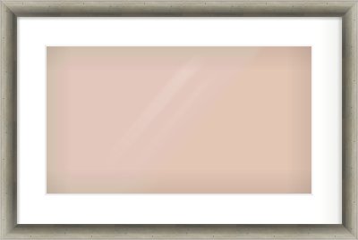 Silver Spoon Frame for 480 × 270mm artwork, with Smooth White Single Mount