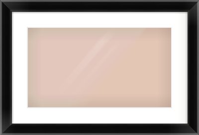 Black Cushion Frame for 480 × 270mm artwork, with Smooth White Single Mount