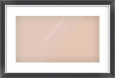 Black/Silver Flat Frame for 480 × 270mm artwork, with Smooth White Single Mount