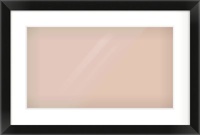 Black Flat Frame for 480 × 270mm artwork, with Smooth White Single Mount