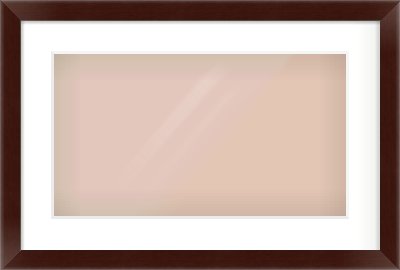 Brown Flat Frame for 480 × 270mm artwork, with Smooth White Single Mount